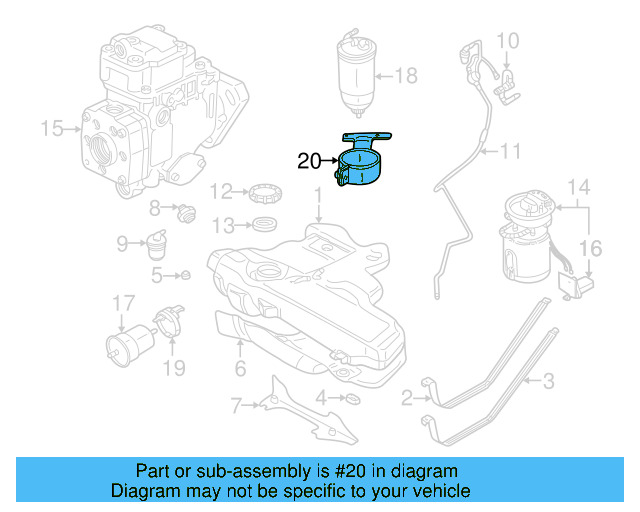 Fuel Filter Bracket 1J0-127-225-B - View 10