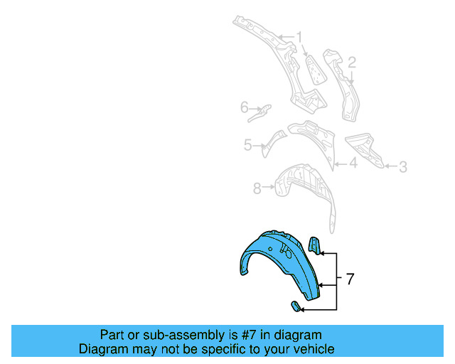 Outer Wheelhouse 1J9-803-435 - View 3