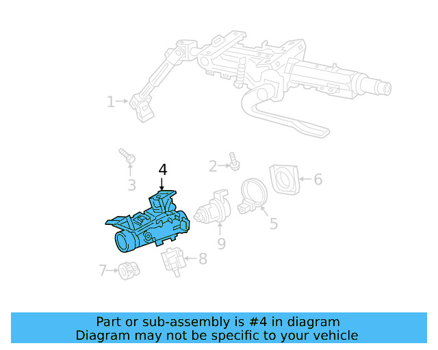 Steering Lock 1K0-905-851-D - View 14
