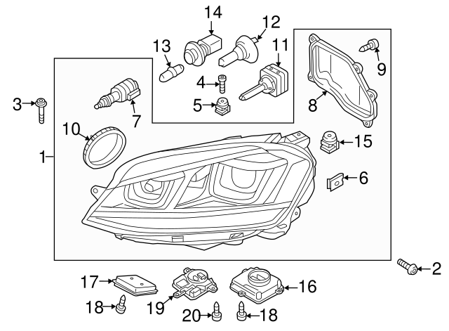 Headlamp Assembly Lower Bolt N-911-664-01 - View 33