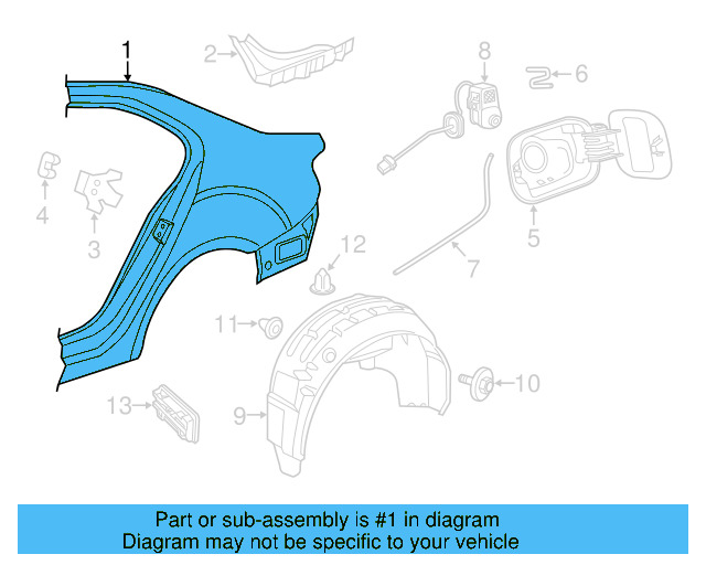 Quarter Panel 5C6-809-844-A - View 2
