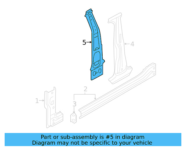 Inner Center Pillar 5G4-809-444 - View 9