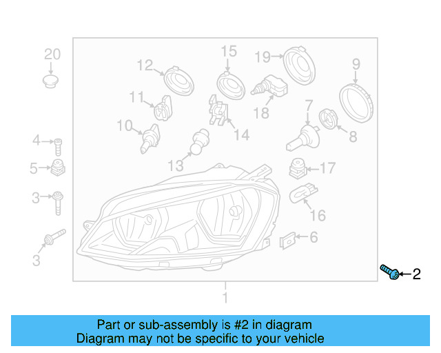 Headlamp Assembly Lower Bolt N-911-664-01 - View 56