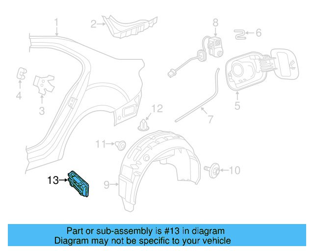 Quarter Panel Air Vent Grille 3C0-819-465 - View 30