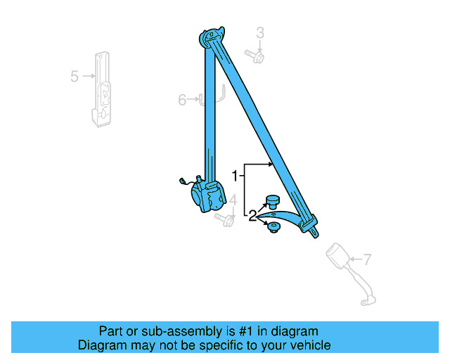 Seat Belt Lap And Shoulder Belt 5C6-857-705-B-RAA - View 8