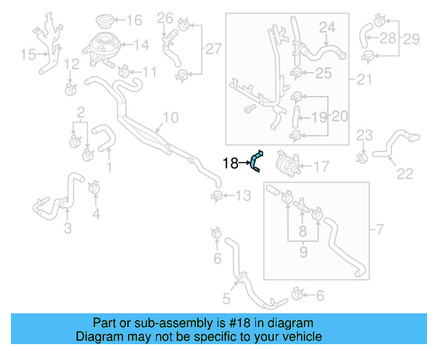 Auxiliary Pump Bracket 7P0-121-079-F - View 7