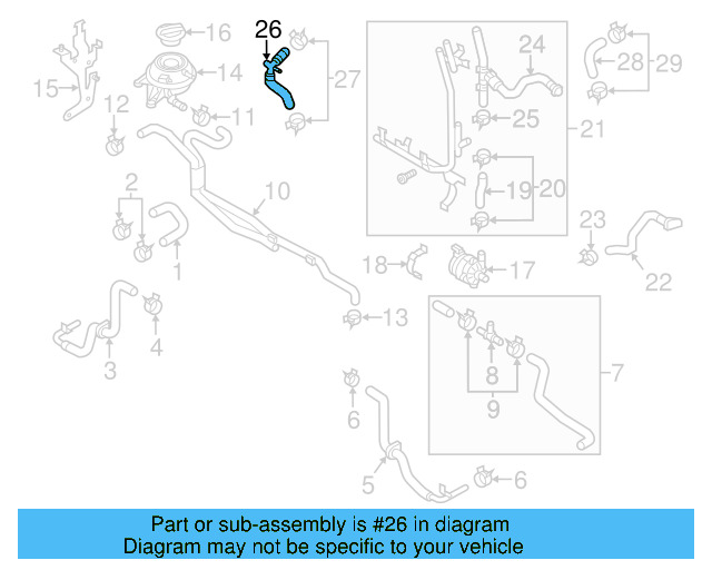Water Inlet Hose 7P0-121-101-C - View 9
