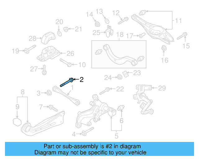 Lower Control Arm Mount Bolt N-106-405-01 - View 67