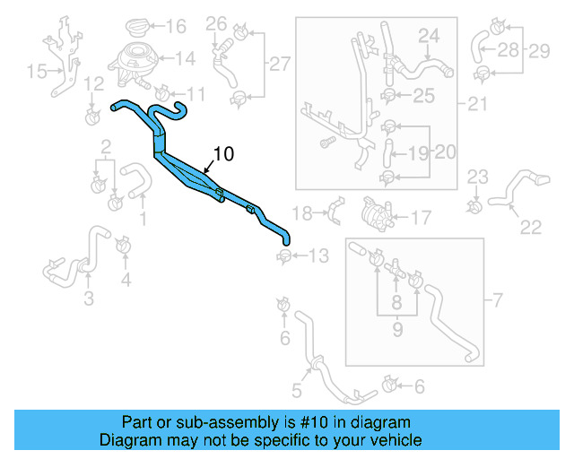 Reservoir Hose 7P6-122-109-B - View 7