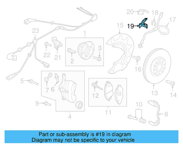 Brake Hose Bracket 5Q0-611-846-B - View 33