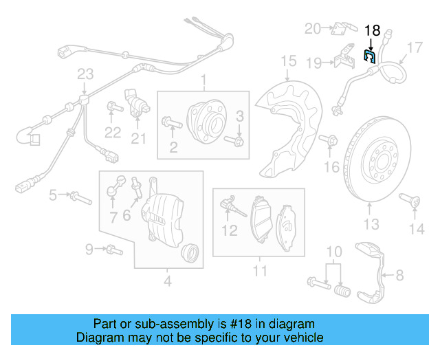 Brake Hose Bracket 5Q0-611-846-B - View 32