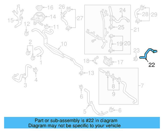 Inlet Hose 7P0-121-101-A - View 6