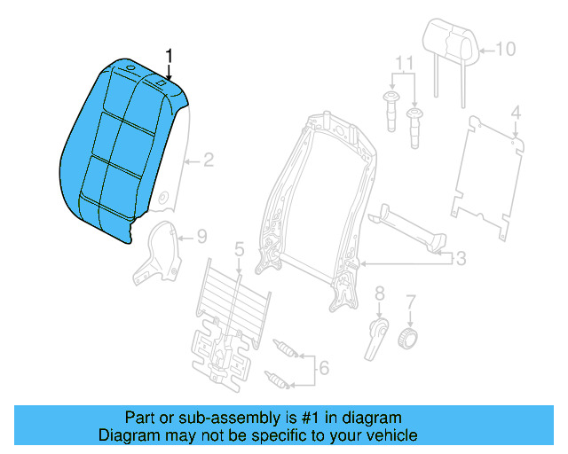 Seat Back Cover 3C8-881-806-HP-TIN - View 3