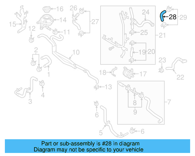 Water Inlet Hose 7P0-121-101-C - View 8