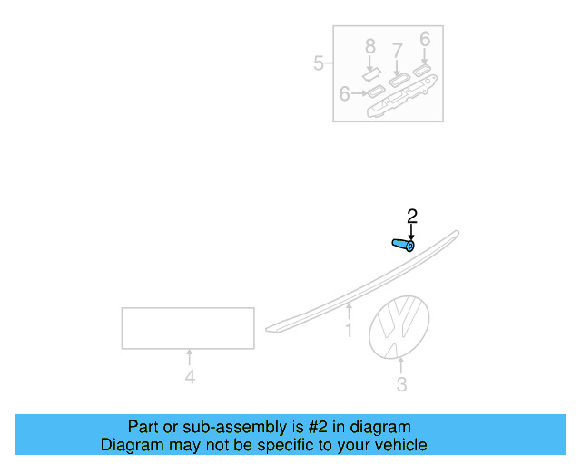 Molding Grommet 6N0-854-720 - View 4