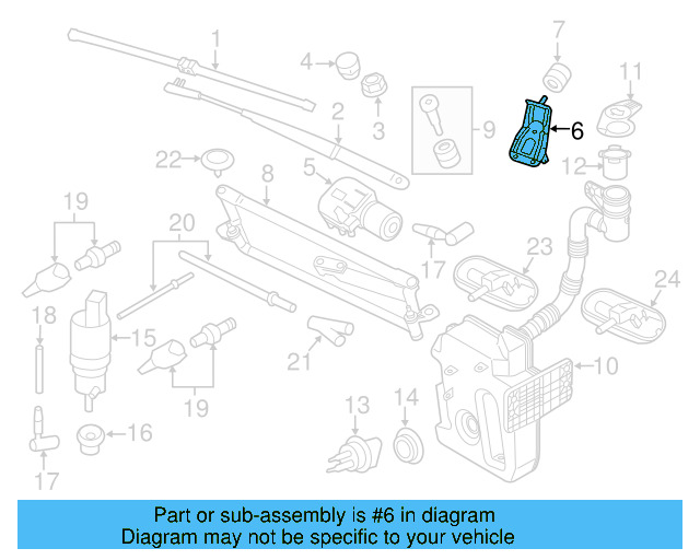 Windshield Wiper Motor Bracket 1K1-955-633-A - View 4