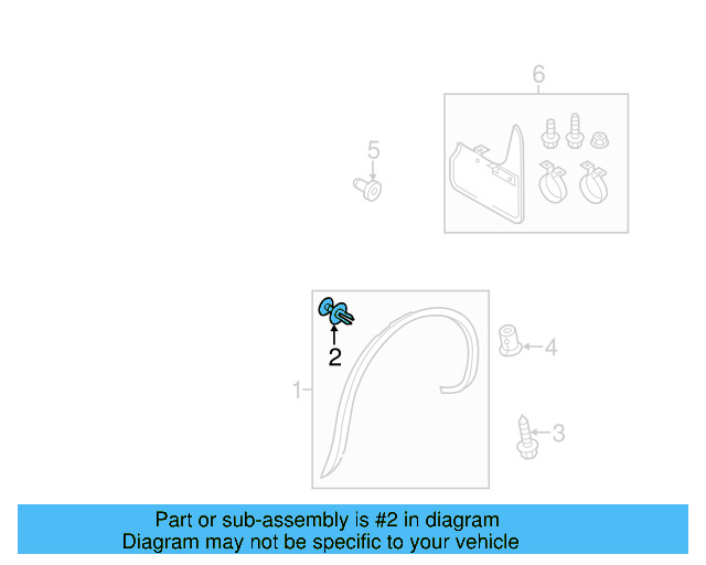 Wheel Opening Molding Retainer Clip 3C0-853-585 - View 52