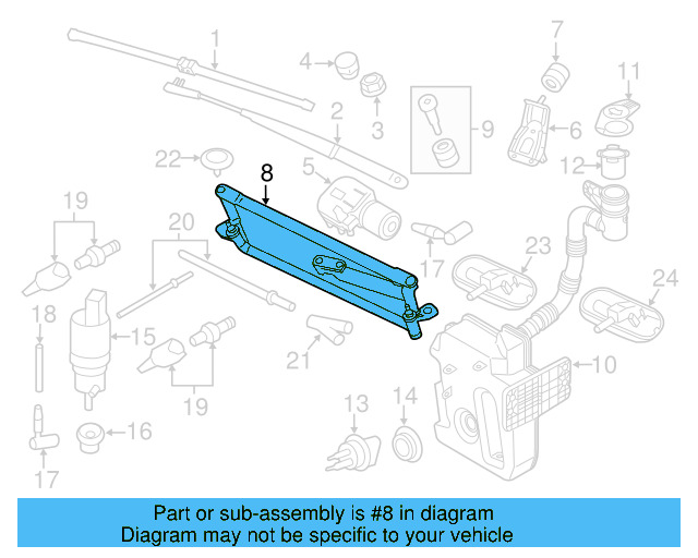 Windshield Wiper Linkage 5C7-955-601 - View 3