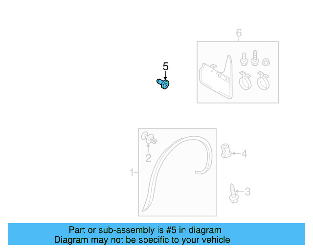 Wheel Opening Molding Screw N-910-907-01 - View 31