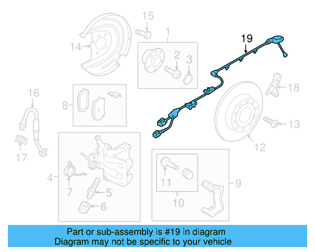 ABS Sensor Wire 5G0-927-904-BB - View 9