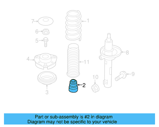 Strut Bumper 1K0-412-303-AA