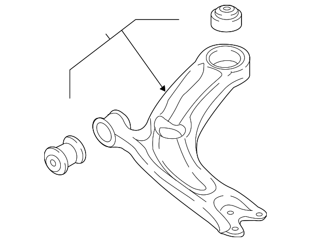 Lower Control Arm 5QM-407-152-B - View 2
