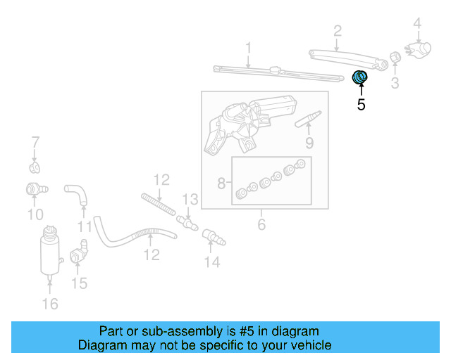 Wiper Arm Gasket 6Q6-955-758-A - View 51