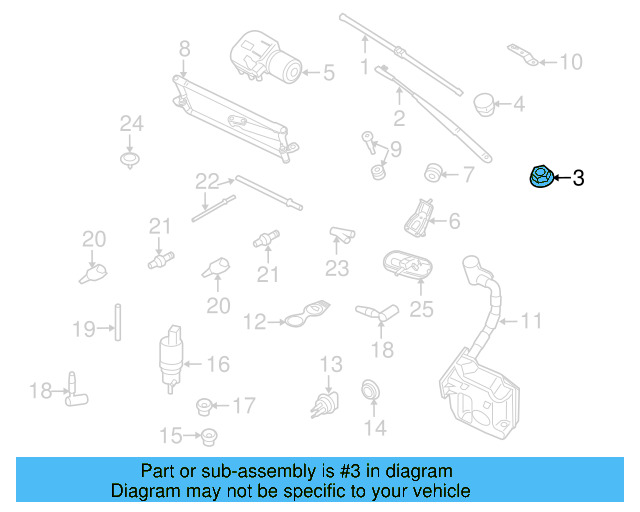 Wiper Arm Nut N-900-744-04 - View 44