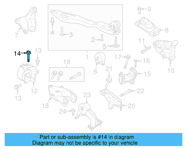 Trans Mount Bracket Mount Bolt WHT-004-369 - View 14