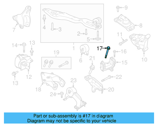 Trans Mount Bracket Mount Bolt WHT-004-369 - View 11