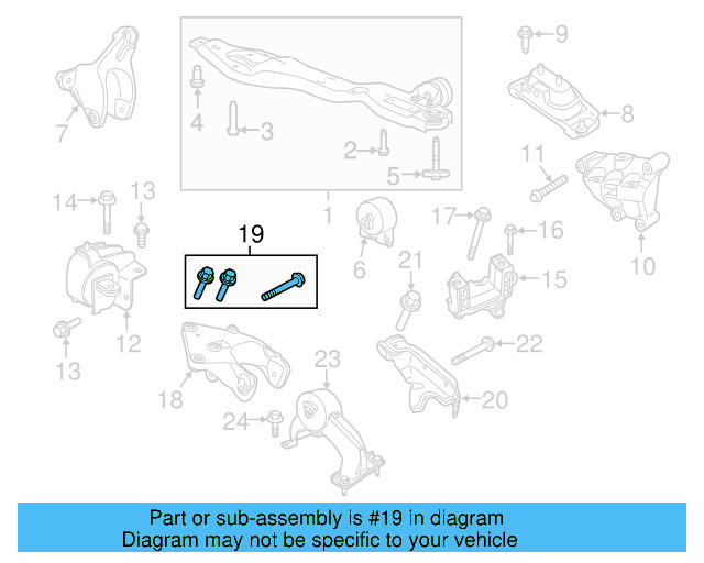 Trans Mount Bracket Mount Bolt WHT-004-369 - View 9