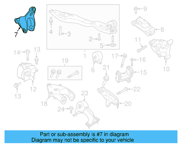 Front Mount Bracket 7B0-199-262-G - View 3