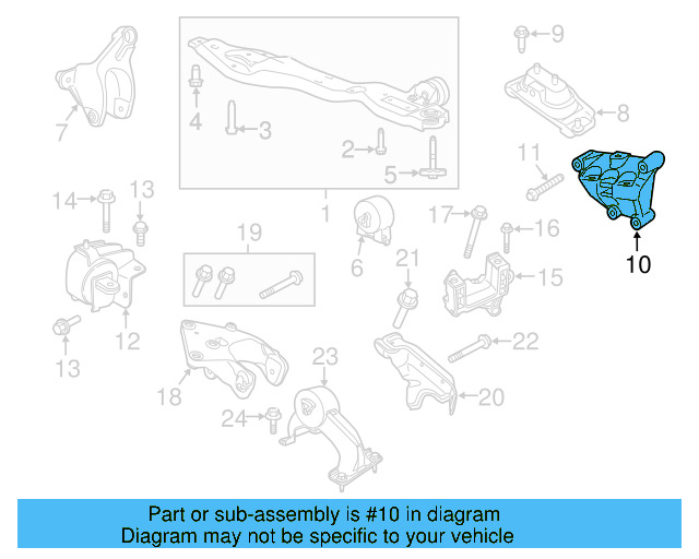 Rear Mount Bracket 7B0-199-354-A - View 4