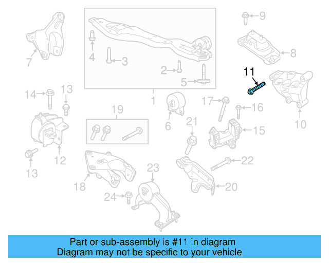 Trans Mount Bracket Mount Bolt WHT-004-369 - View 4