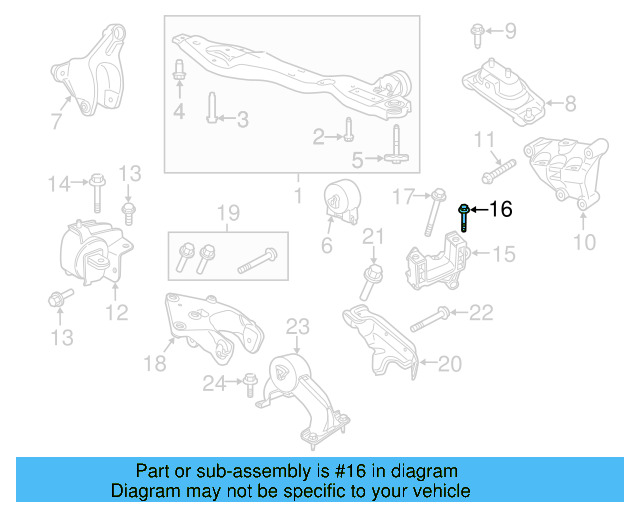 Trans Mount Bracket Mount Bolt WHT-004-369 - View 10
