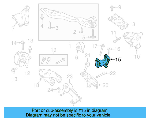 Trans Mount Bracket 7B0-199-555-F - View 2