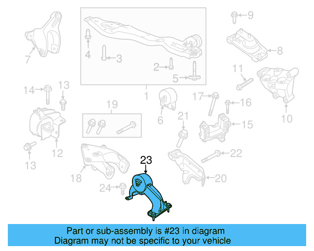 Rear Support 7B0-199-867-A - View 3