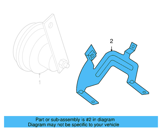 Alarm Horn Mount Bracket 3C0-951-167 - View 3