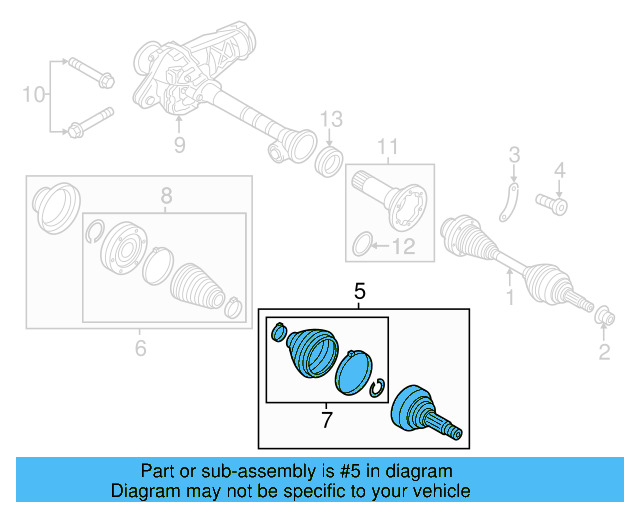 Outer Joint Assembly 7P0-498-099-B - View 2