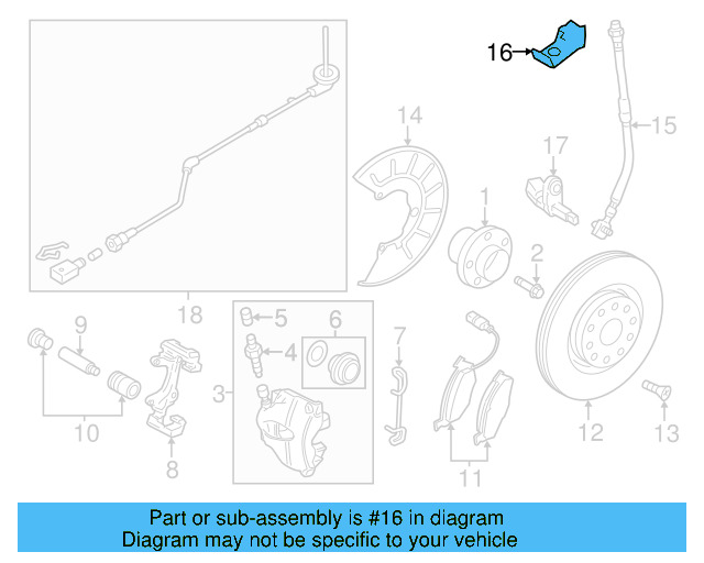 Bracket 1K0-611-846-B - View 62