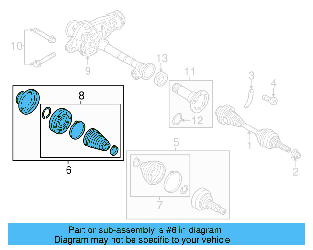 Inner Joint Assembly 7L0-498-103-A - View 7