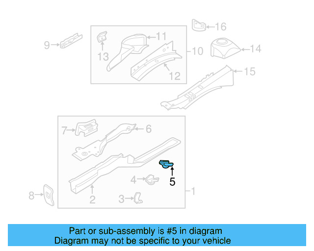 Rear Retainer 5C0-804-055 - View 12