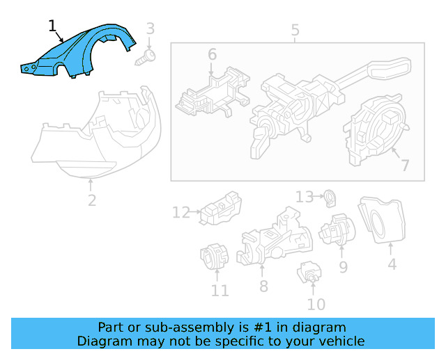 Upper Column Cover 5NN-858-560-82V - View 6