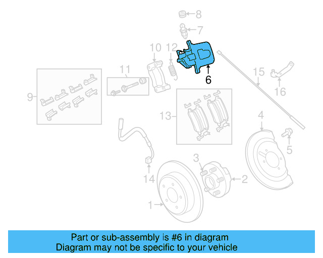 Disc Brake Caliper 7B0-615-423-G