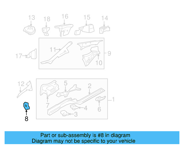Frame End Cap 1K0-804-181-B - View 5