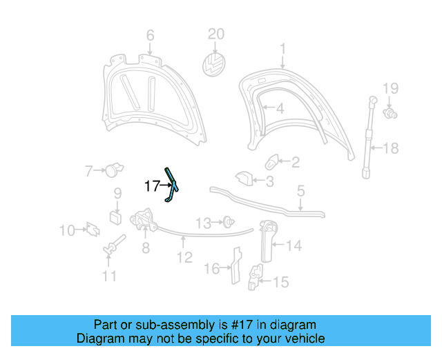 Release Handle Side Bracket 1Y0-823-573 - View 10