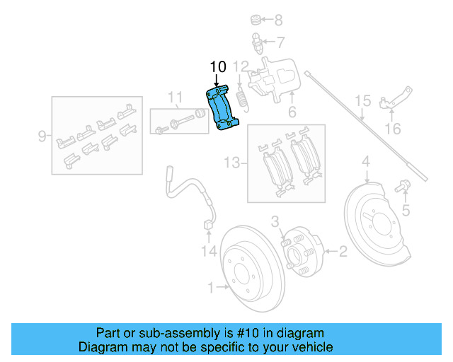 Caliper Mount 7B0-615-425 - View 3