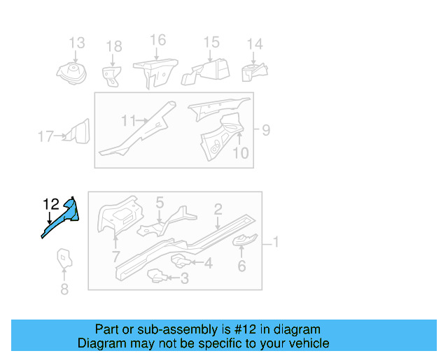 Fender Extension Panel 1K0-810-135-C - View 4
