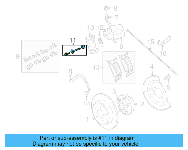 Caliper Mount Pin 7B0-698-219-A - View 4