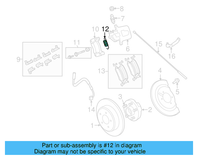 Caliper Mount Spring 7B0-609-651-B